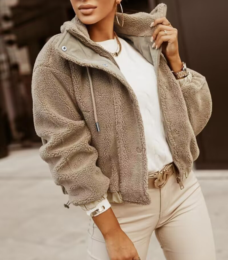 Frauen Kleidung heißer verkauf kuchen samt kordelzug warme jacke_voghion.com