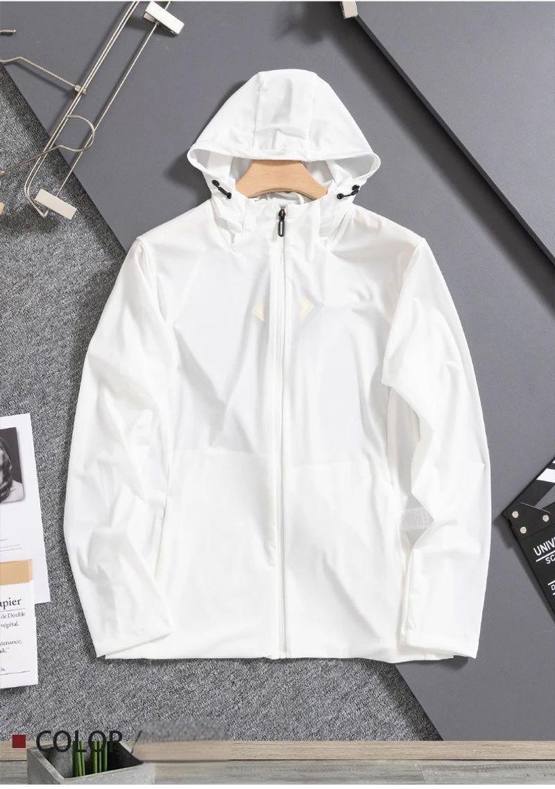 Men's Clothing Men's Sports Training Fitness Outdoor Camping Ice Sun Protection Clothing Jacket Summer Hooded Breathable Seamless Jacket_voghion.com