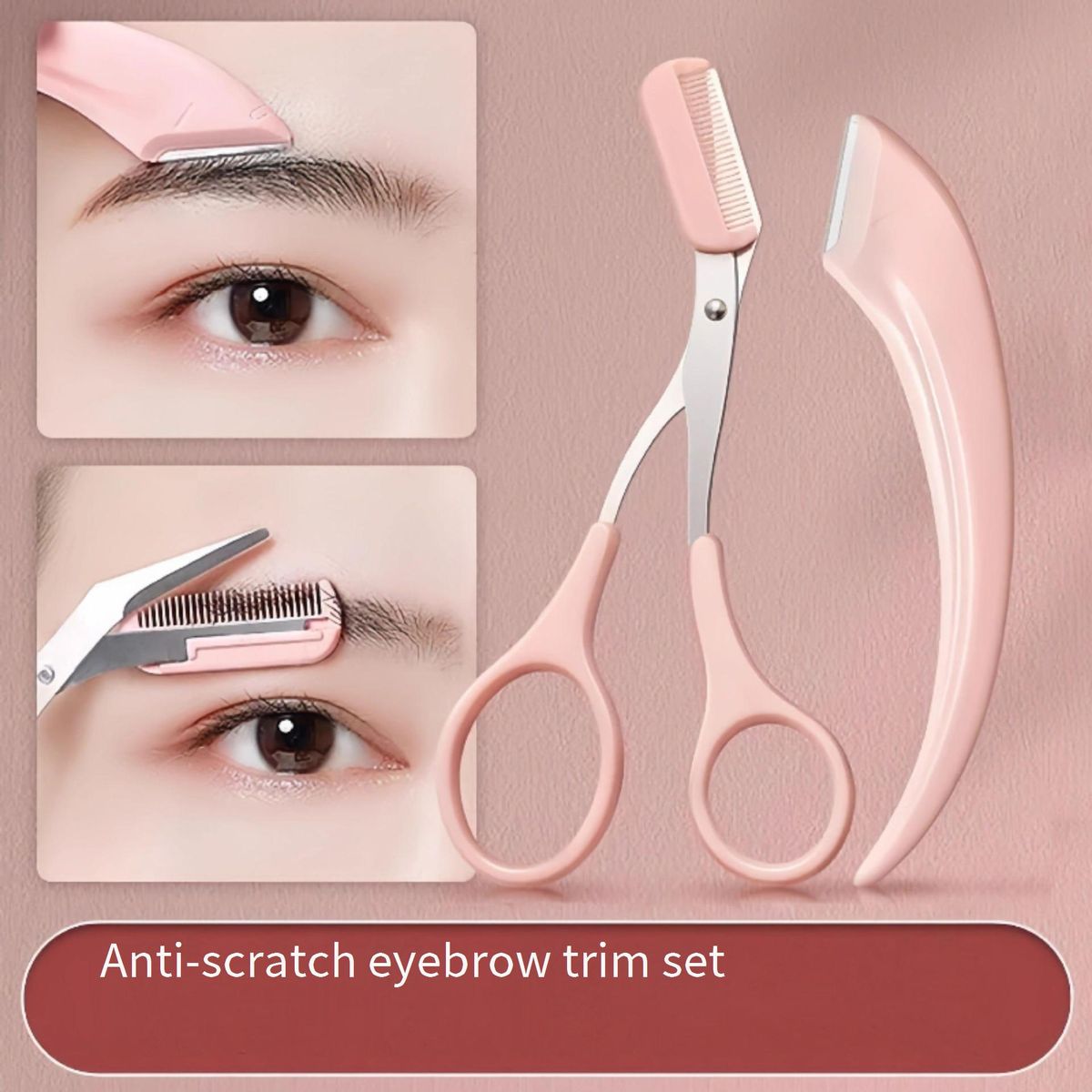 Professionelles Augenbrauenrasierer-Set aus Edelstahl – Ultrapräzise und sicher für Anfänger – Enthält Augenbrauenschere und Ersatzklingen_voghion.com