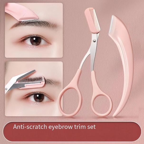 Professionelles Augenbrauenrasierer-Set aus Edelstahl – Ultrapräzise und sicher für Anfänger – Enthält Augenbrauenschere und Ersatzklingen_voghion.com