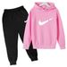 Multiple Color Options, Stylish And Simple Design Boys' Girls Sweatshirt Sports Set Daily Commuting, Outdoor Sports And Travel Plush Warm Suit_voghion.com