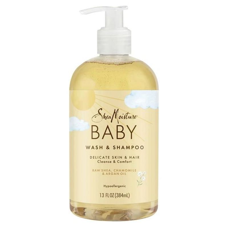 SheaMoisture Raw Shea, Chamomile And Argan Oil Baby Wash And Shampoo, 13 Oz_voghion.com