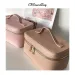 Ladies Saffiano Split Leather Travel Toiletry Case Portable Hanging Makeup Organizer Box Dopp Kit Cosmetic Bag For Women_voghion.com