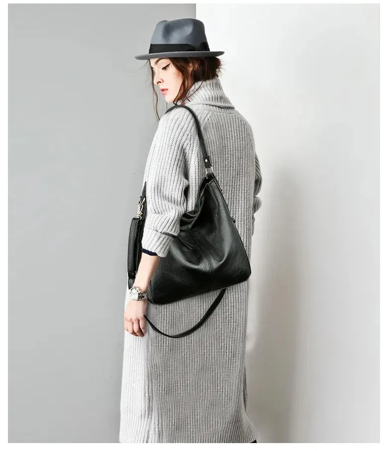 DIDABEAR Hobo Bag Leather Women Hands Female Leisure Shoulder Bags Fashion Purses Vintage Bolsas Large Capacity Tote_voghion.com
