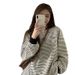 Ragazza Ins Maglietta a righe super popolare per le donne Maglietta interna a maniche lunghe per l'inizio della primavera Stile coreano Abbigliamento esterno alla moda_voghion.com