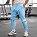 Men's Clothing Waffle Knit Jogger Pants - Breathable Loose Fit Casual Sweatpants With Drawstring Waist (White, Black, Khaki, Wine Red, Sky Blue)_voghion.com