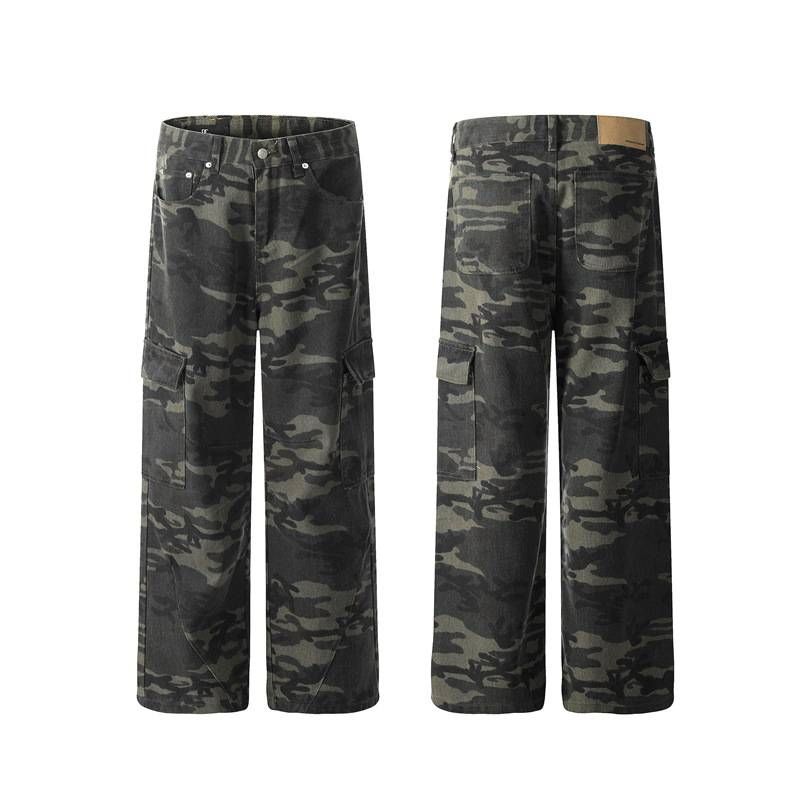 Tute da uomo, pantaloni larghi e comodi da strada, pantaloni dritti e puliti, pantaloni casual da uomo_voghion.com