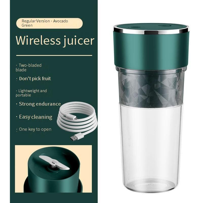 Tragbarer elektrischer Entsafterbecher – 400 ml Mini-Mixer für Obst und Smoothies, wiederaufladbarer USB-Reise-Entsafter mit Doppelklingen, BPA-freies PC-Material_voghion.com