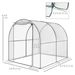 Large Walk-in Greenhouse With Roll-Up Zippered Door - Transparent PVC & Steel Frame - 78.75"W X 98.5"D X 78.75"H_voghion.com