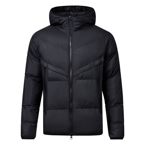 Herrenbekleidung Großer Baumwollmantel Winterjacke Trendy Kapuzen Kurzer Daunenbaumwollmantel_voghion.com
