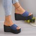 New women's platform sandals wedge heel simple summer women's shoes_voghion.com