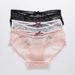 Biancheria intima Mutandine semplici in pizzo con fiocco in pizzo a rete, mutandine a vita bassa per le donne_voghion.com