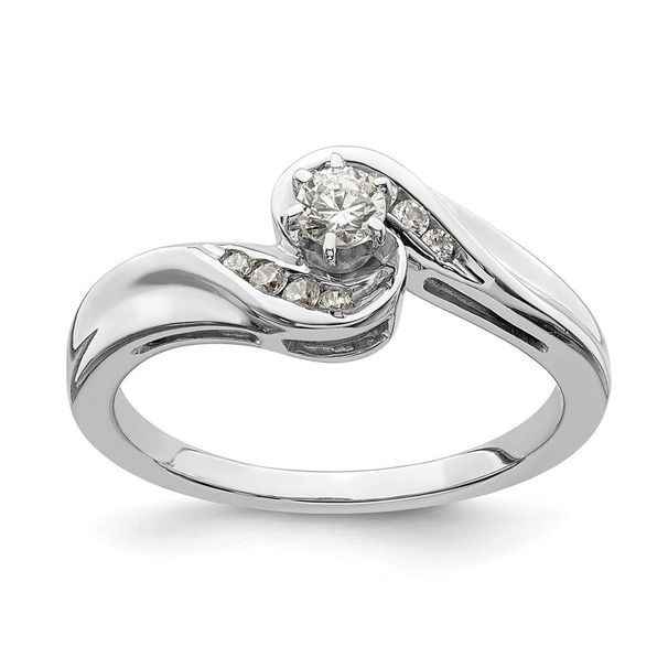 14K White Gold Lab Grown Diamond VS/SI+ G+ By-Pass Engagement Ring_voghion.com