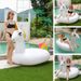 Φουσκωτό Unicorn Ride για ενήλικες Rainbow Pony Row Pool Party Swimming Circle_voghion.com
