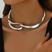 Geometric Exaggerated Hip Hop Style Necklace, Personalized Alloy Double Layer Design, Ladies' Clavicle Chain, Versatile And High End Necklace_voghion.com