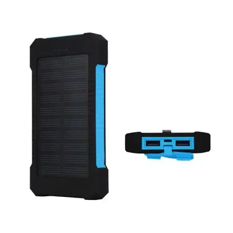 2025200000 MAh External Battery Solar Power Bank LEDSOS Flashlight, Fast Charging, Portable, Waterproof For Smartphones_voghion.com
