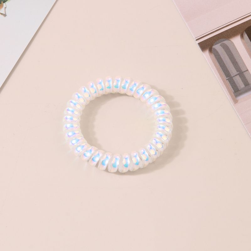 Ins mermaid phone line hair ring frosted laser seamless hair rope ponytail simple rubber band hair rope_voghion.com