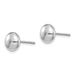 14k White Polished 8mm Button Post Earrings_voghion.com
