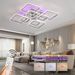Modern Led Ceiling Lights,8 Square Luminaire Plafonnier,Dimmable Ceiling Lamp,80W Flush Mount Ceiling Light Fixtures,3000-6000K_voghion.com