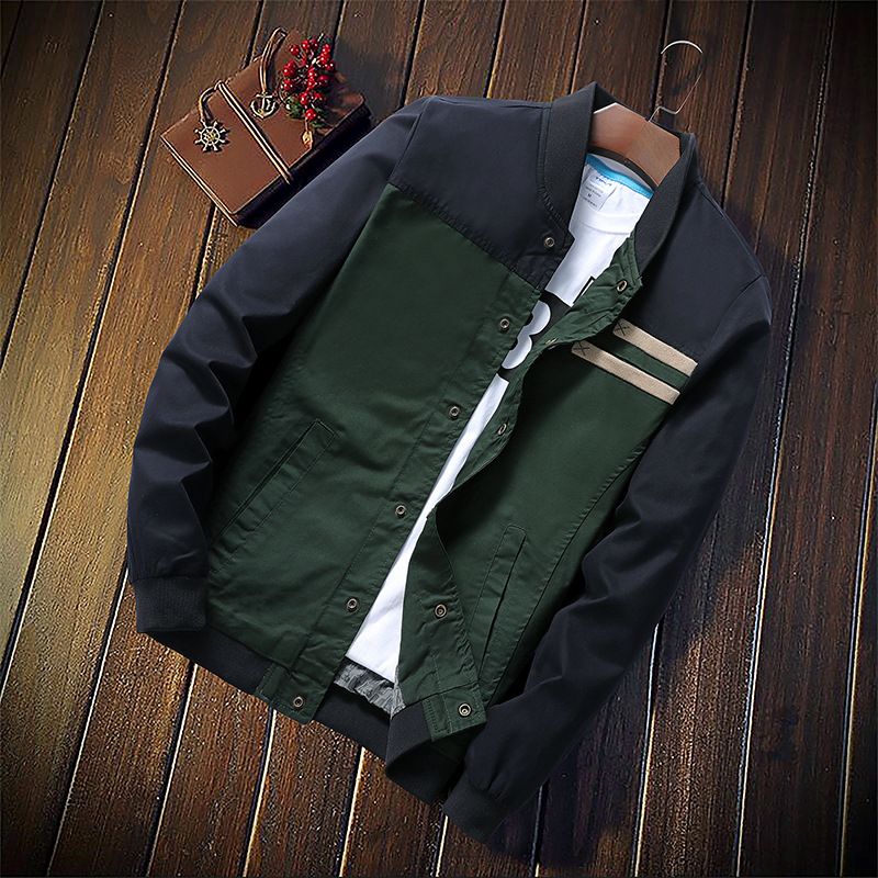 Giacca da uomo slim fit in cotone regolare con cuciture laterali, vestibilità comoda, monopetto, di colore caffè per ragazzi, 2024_voghion.com