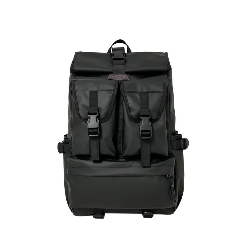 Backpack, Men's High-end Sense, Large Capacity Leisure Travel Computer Bag, Workwear, Roll Mouth Waterproof Backpack,_voghion.com