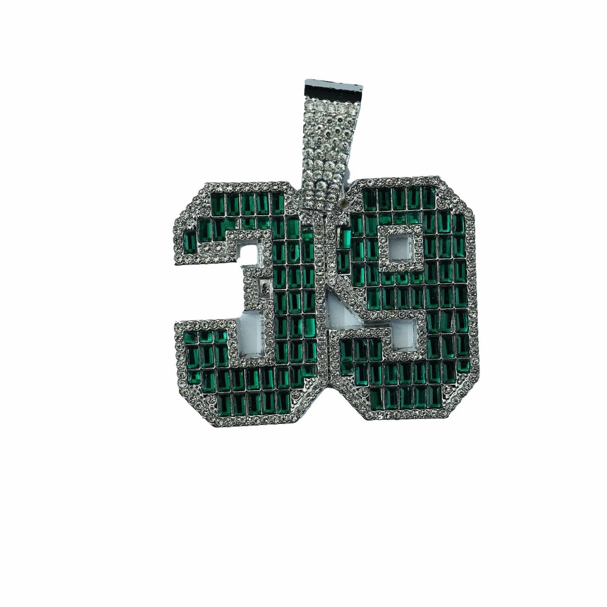 Collana con catena cubana hip-hop in lega verde 39 con zolletta di zucchero digitale, molto venduta, collana personalizzata da uomo_voghion.com