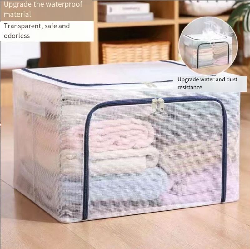 Raster Transparante Opbergdoos Stalen Frame Opbergdoos Waterdichte En Antivries Opbergdoos Grote Quilt Opbergzak_voghion.com