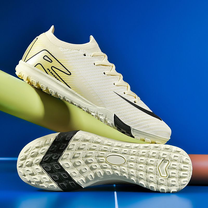 Chaussures de football tissées sans coutures pour garçons et filles, coupe basse, pour adolescents, AG Long Nail, chaussures d'entraînement pour enfants_voghion.com