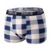 Slip boxer a quadri alla moda da uomo, confezione da 4, versione estera, intimo da uomo con elastico in vita_voghion.com