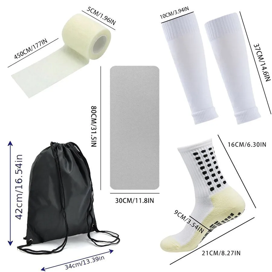 Sports Equipment Football Socks Non Slip Sports Socks Cold Towel Socks Knee Pads Bandages Outdoor Sports Backpack_voghion.com