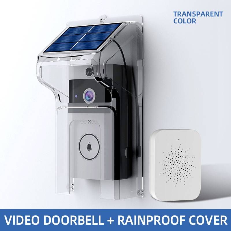 Smart Wireless Video Doorbell With Solar Rain Cover, Long Standby Time, Voice Changing Intercom, Surveillance Camera_voghion.com