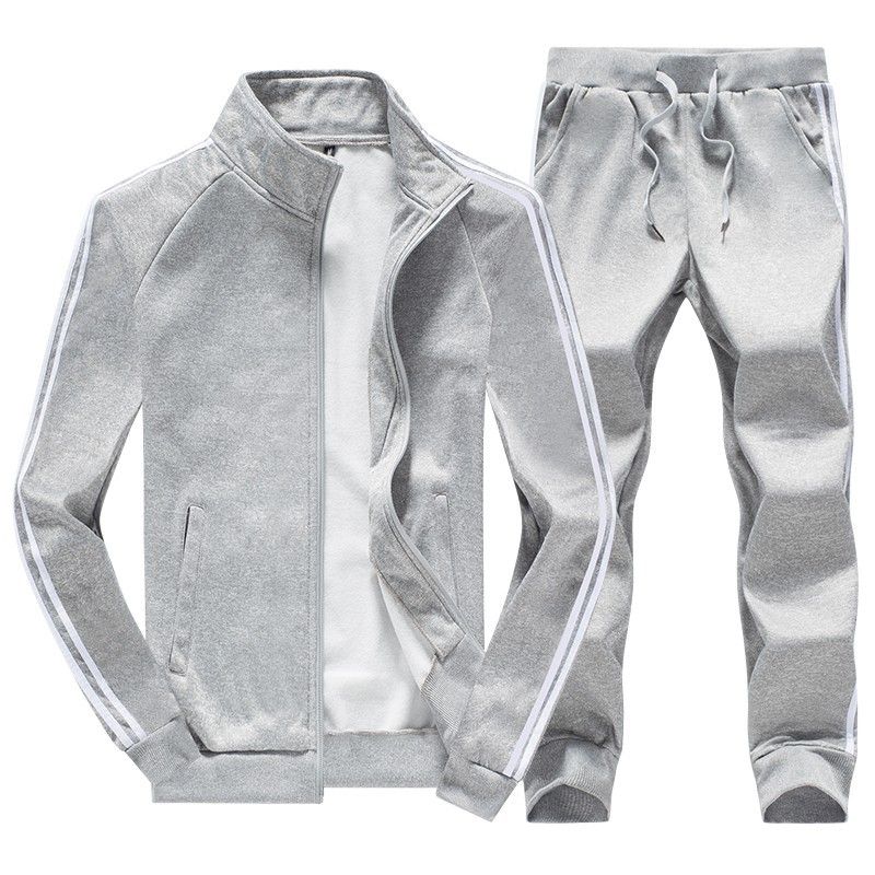 Men's Clothing Autumn and winter 2024 new men's three-bar suit casual sports men's two-piece suit versatile men's clothing_voghion.com