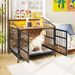 Multi-function Furniture Style Dog Crates With Storage, Dog Crate Furniture Large Wooden Dog Kennel With Double Doors, For Large/Medium Dog Indoor, Brown_voghion.com