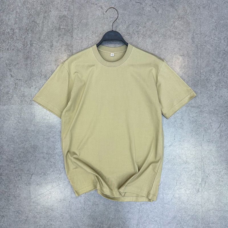 Herrenbekleidung Sommer Kurzarm T-Shirt mit einfarbiger Unterseite Einfaches T-Shirt mit kurzen Ärmeln aus Baumwolle für Paare Kurzarm-T-Shirt für Herren Trend_voghion.com