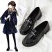 Green partner ins small leather shoes women's retro spring and autumn British style one-step flat bottom 2021 new Japanese college_voghion.com