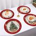VIKAMA 4-Piece Christmas Snowflake Gold-Edged Placemats Holiday Tableware For Family Gatherings And Party Table Decor_voghion.com