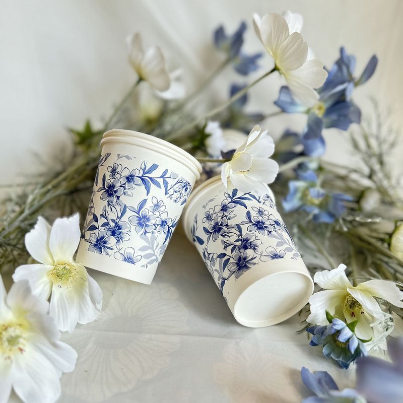 New Year Disposable Paper Chinese Style Thickened Household Commercial Wedding Water Supermarket Blue And White_voghion.com