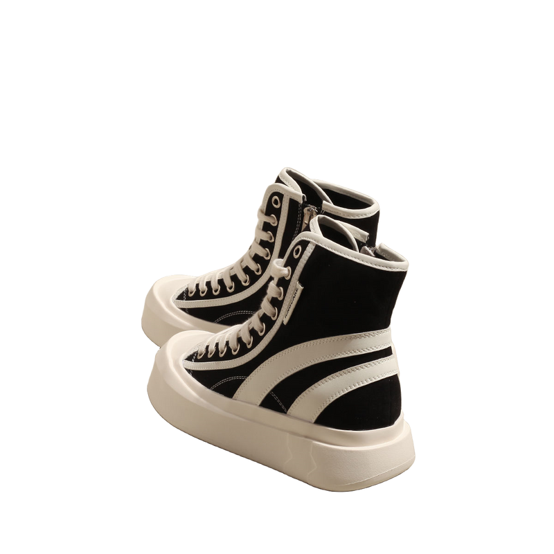 Zapatos de plataforma altos para mujer, botas Martin de otoño, botas cortas explosivas informales, deportivas pequeñas blancas por dentro, zapatos de mujer elevados, 2023_voghion.com