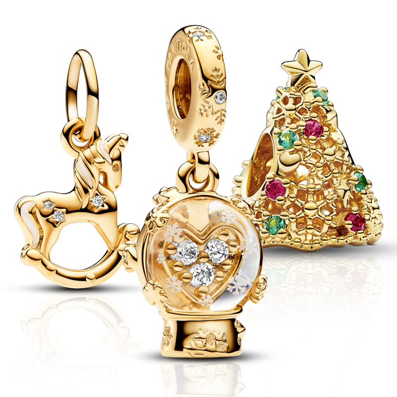 Fashion "Golden Christmas" Charm Set_voghion.com