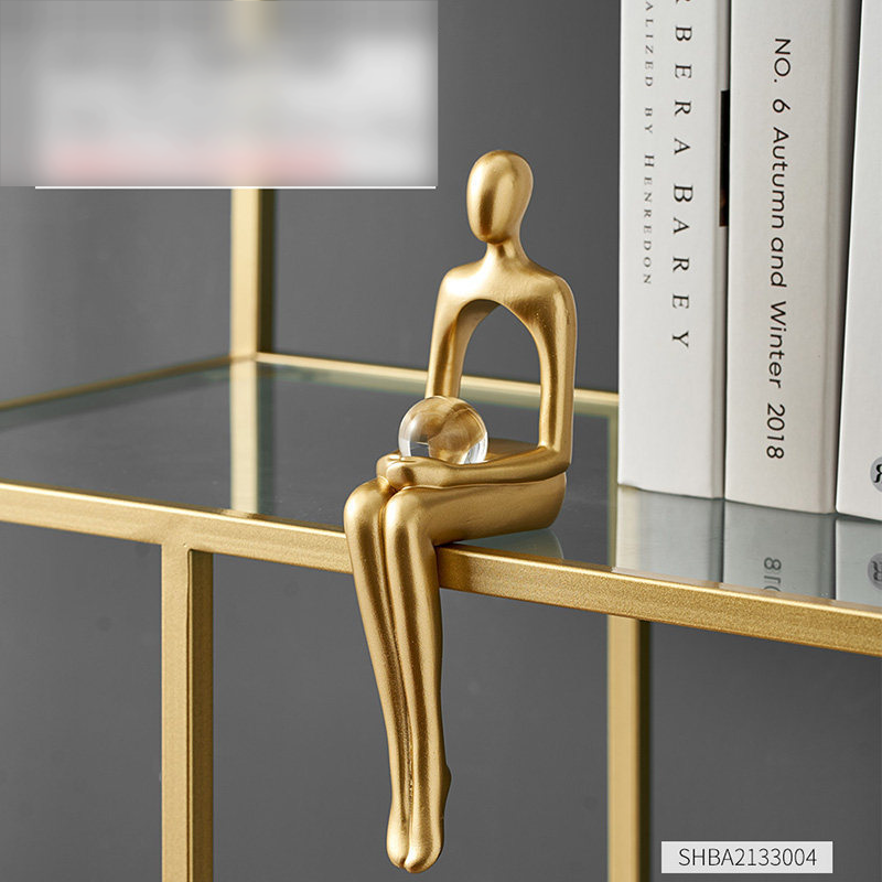 Light Luxury Niche Art Abstract Figure Ornaments Bookcase Decoration Office Bookshelf Wine Cabinet Decoration Housewarming Gift_voghion.com