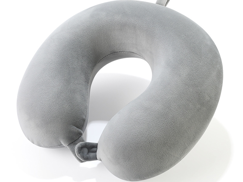 Home & Garden U Shaped Pillow Slow Rebound Memory Foam Neck Pillow Solid Color Printed Logo Embroidery U Shaped Pillow_voghion.com