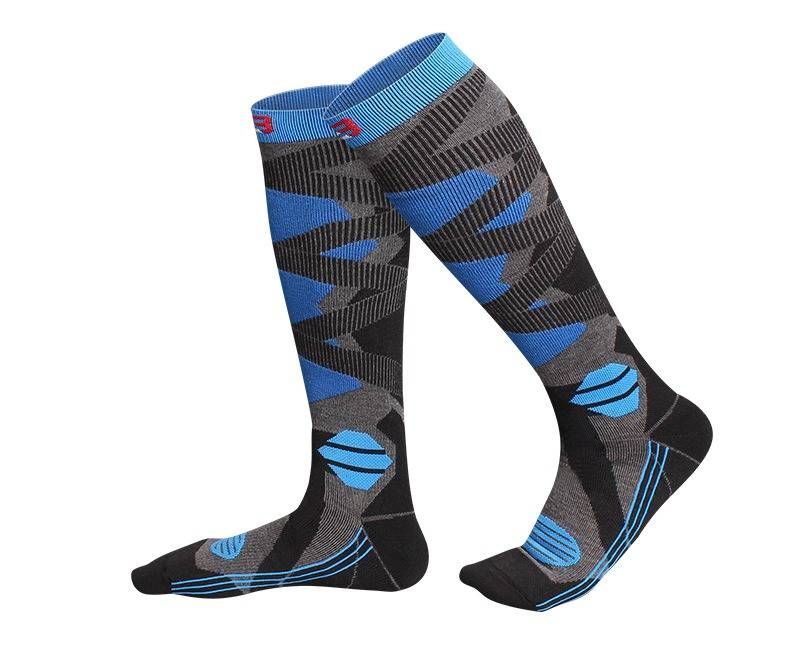 Chaussettes de ski professionnelles pour hommes et femmes - Chaussettes thermiques montantes respirantes avec semelle antidérapante et coussinée pour le snowboard et les sports d'hiver_voghion.com