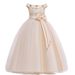 Mother & Kids Off-shoulder lapel wedding dress flower girl dress girl long dress children's party performance costume princess dress 2024_voghion.com