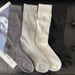 2025d M Thin Wide Vertical Striped Trendy Brand Solid Color Mid-Calf Summer Women's Versatile Long Socks_voghion.com