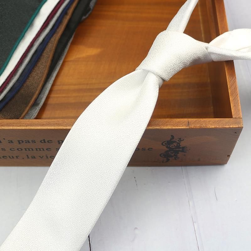 Cravatta stretta da uomo, stile coreano, casual, professionale, da 6 cm, tinta unita, grigia, versatile, nera, per studenti_voghion.com