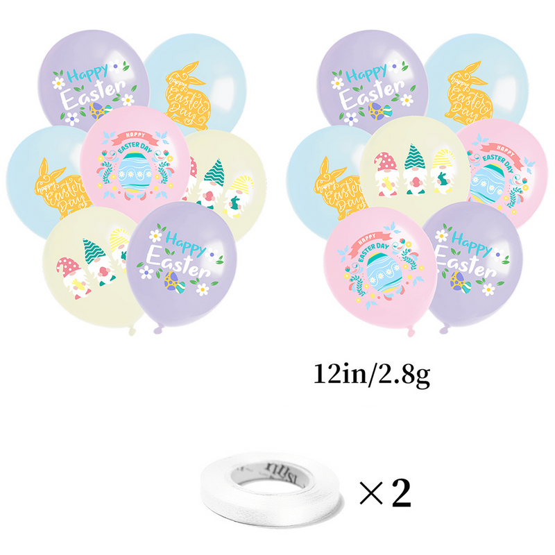 14pcs Easter theme party decoration latex balloon set macaron balloons_voghion.com