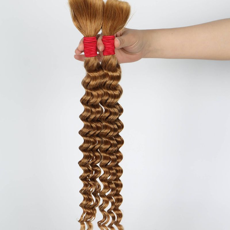 100% density European and American real hair 2PSC with DEEP hair P27 100g curve natural hair extensions preferred_voghion.com