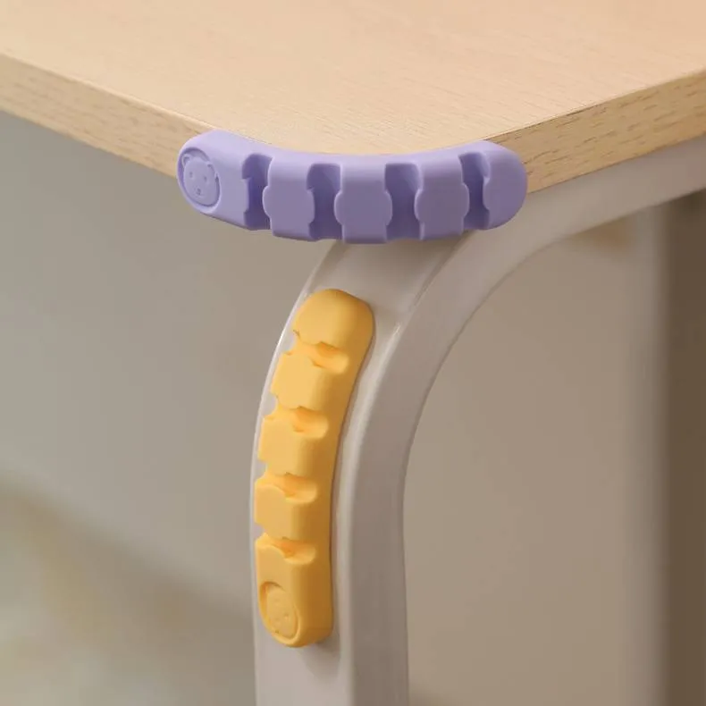 1 organiseur de câbles USB, support de câble de charge, gestion des câbles pour voiture, bureau, établi, chambre à coucher, table de chevet - 4 clips_voghion.com