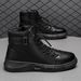Spring Men's Martin Boots Outdoor Light Shoes British Style All Match Casual Trend Short Barrel Martin Boots_voghion.com