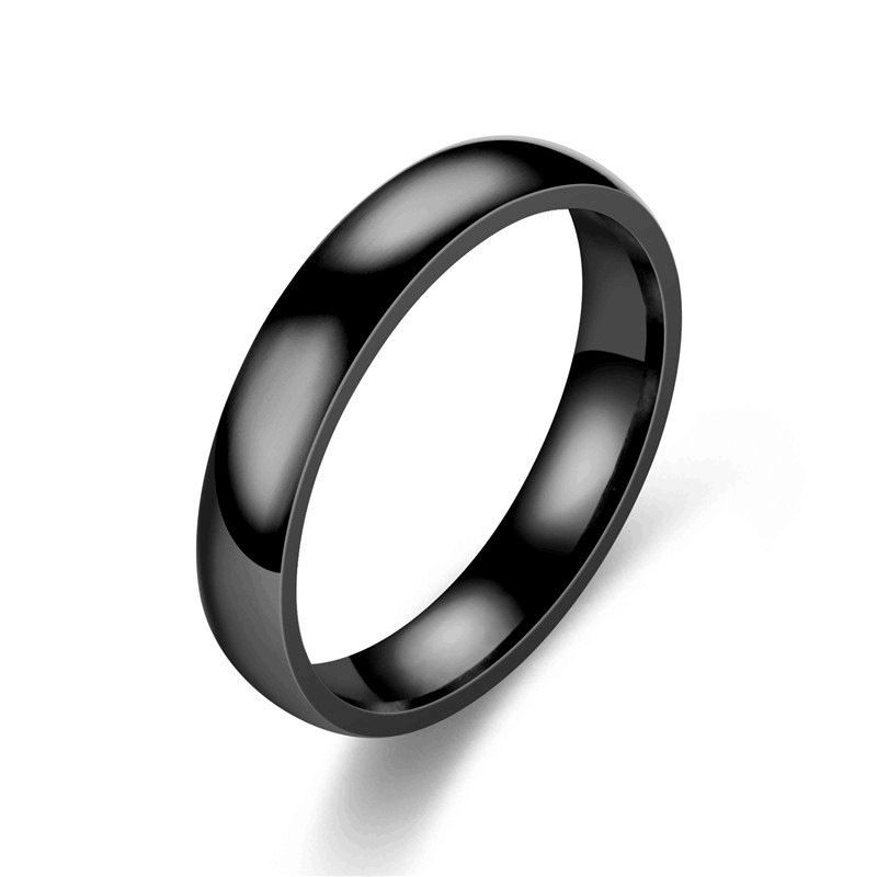 anel de aço titânio masculino joias coreanas 24 6 8mm arco liso anel simples anel de casal de aço inoxidável_voghion.com